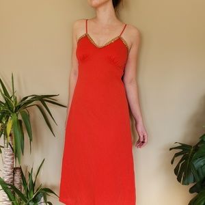 Vintage 1960's Red Dress- Great Gatsby Dress